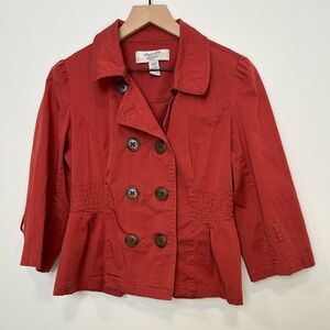 American Rag Rust Cropped Peacoat Jacket | Size M